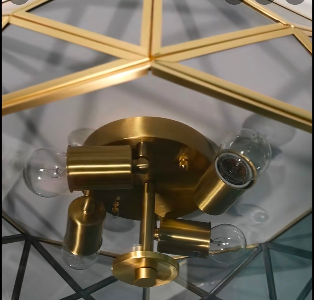 Glass Polyhedron Ceiling Light