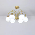 Glass Pumpkin Gold Chandelier