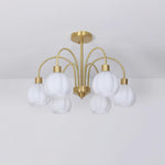 Glass Pumpkin Gold Chandelier