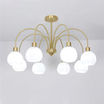 Glass Pumpkin Gold Chandelier