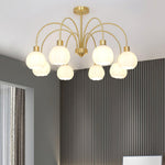 Glass Pumpkin Gold Chandelier
