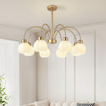 Glass Pumpkin Gold Chandelier
