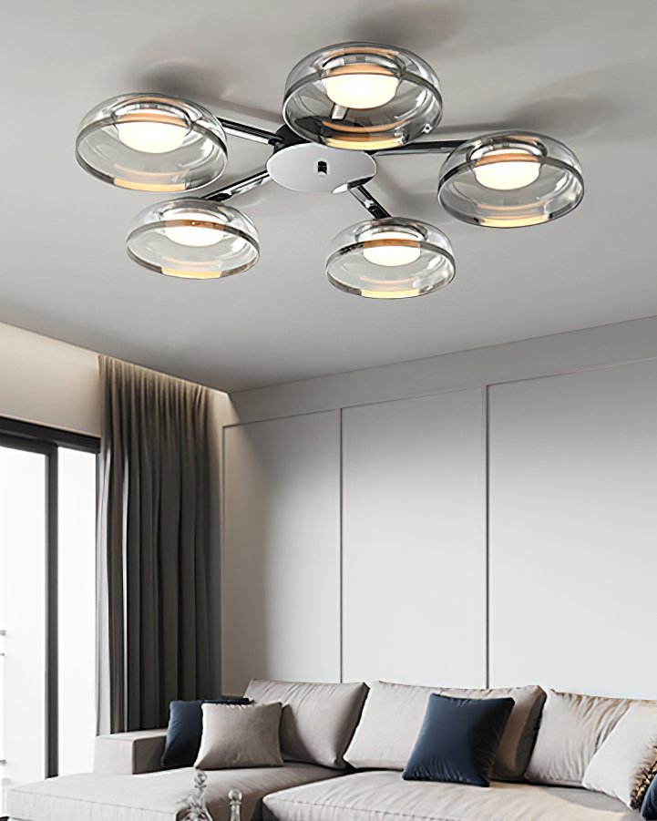 Glass Round Bowl Ceiling Lamp