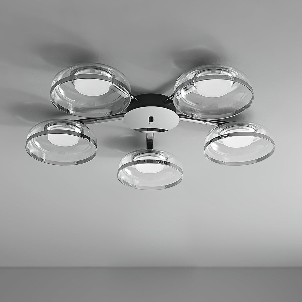 Glass Round Bowl Ceiling Lamp