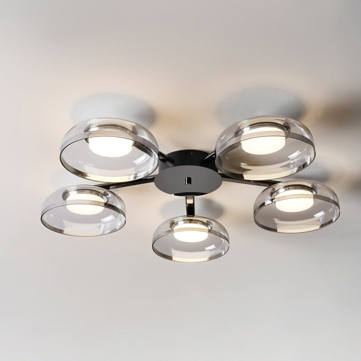 Glass Round Bowl Ceiling Lamp