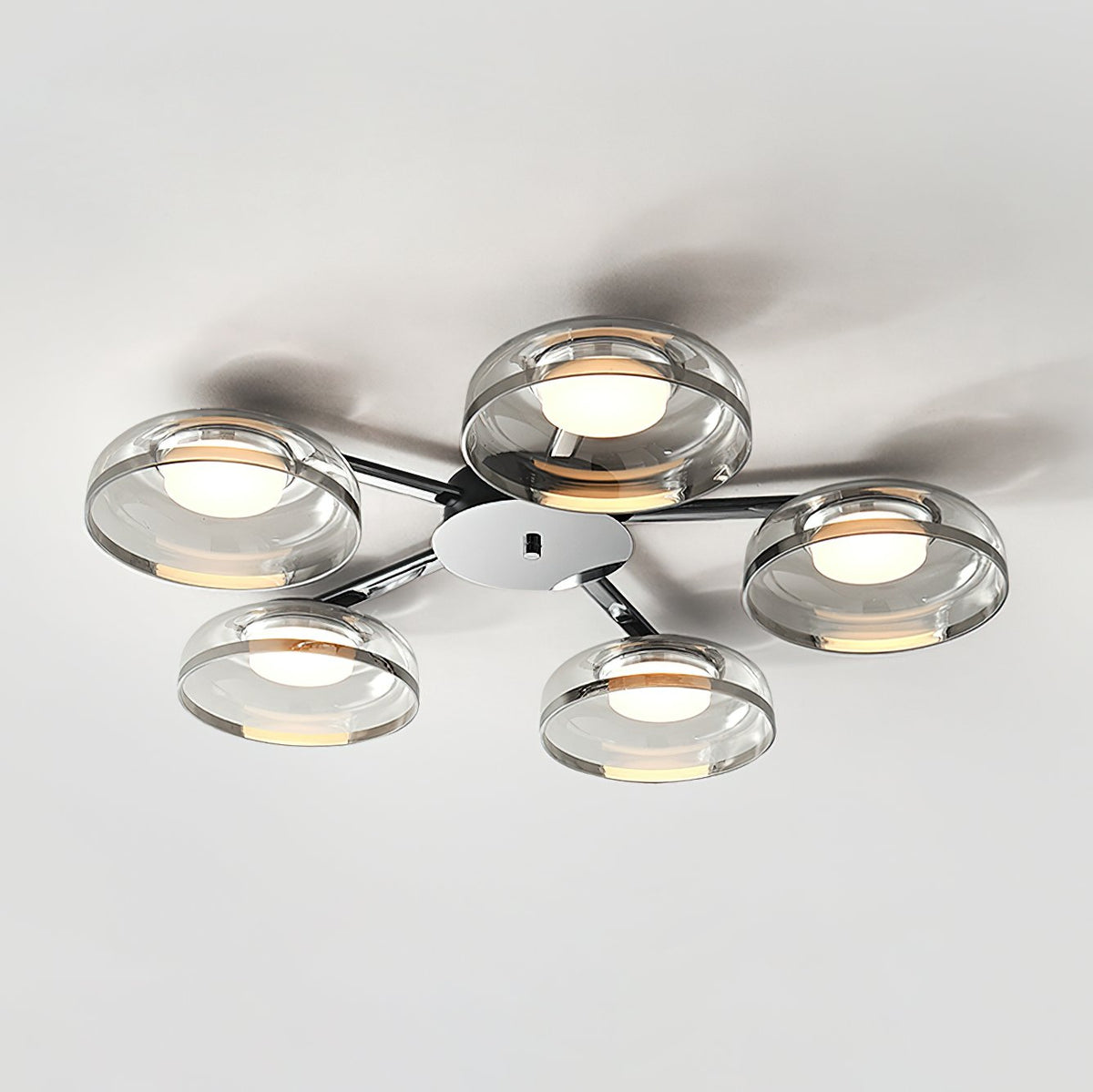 Glass Round Bowl Ceiling Lamp