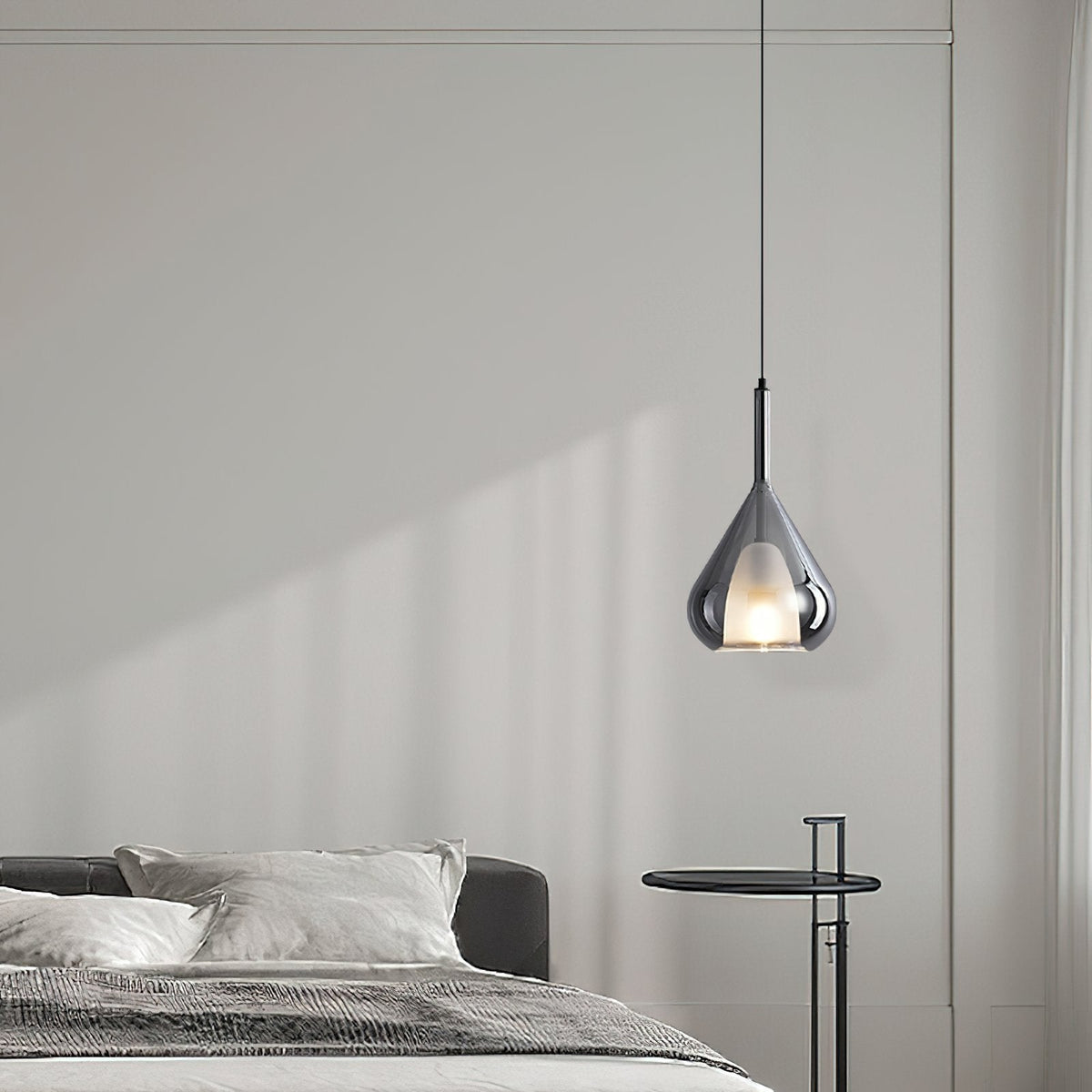 Glass Teardrop Pendant Light