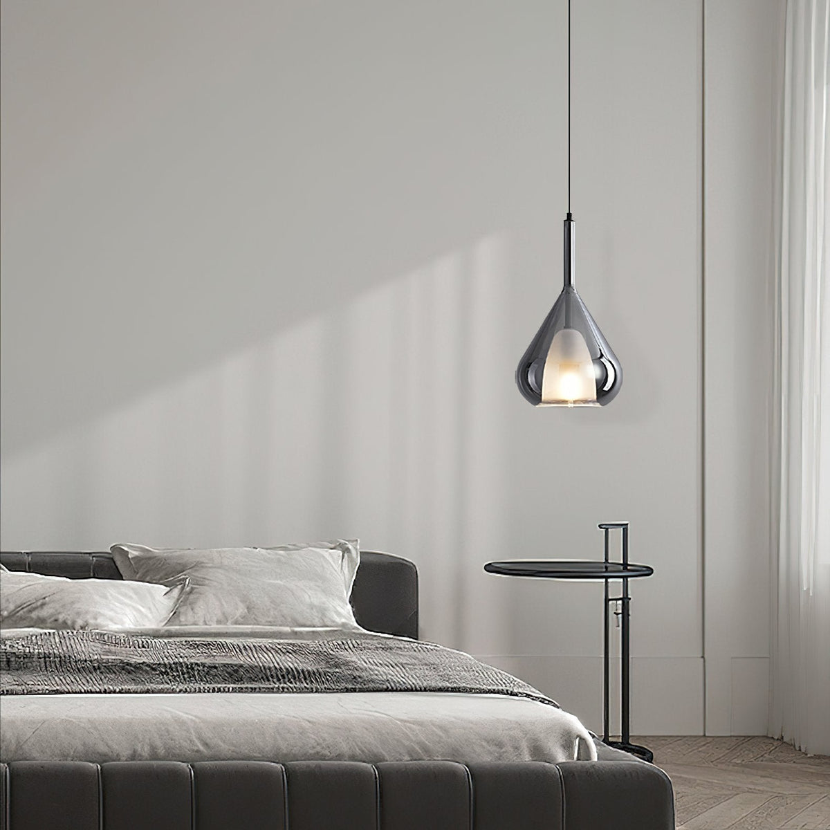 Glass Teardrop Pendant Light