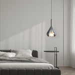 Glass Teardrop Pendant Light