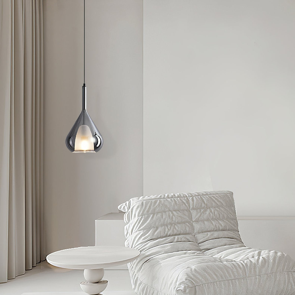Glass Teardrop Pendant Light
