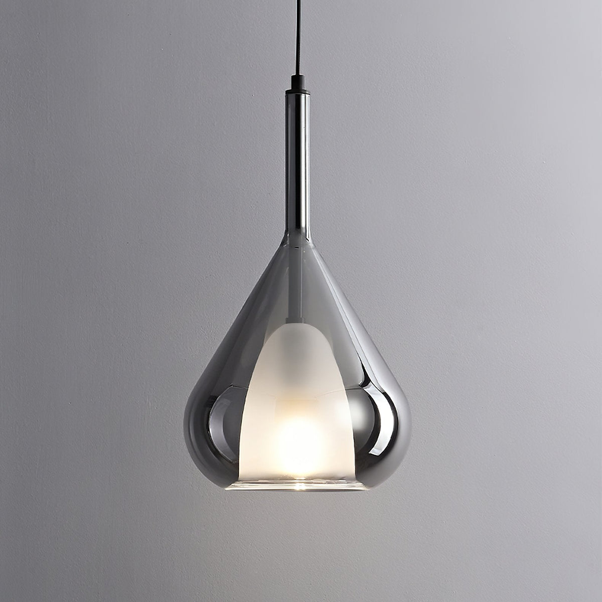 Glass Teardrop Pendant Light