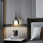 Glass Teardrop Pendant Light