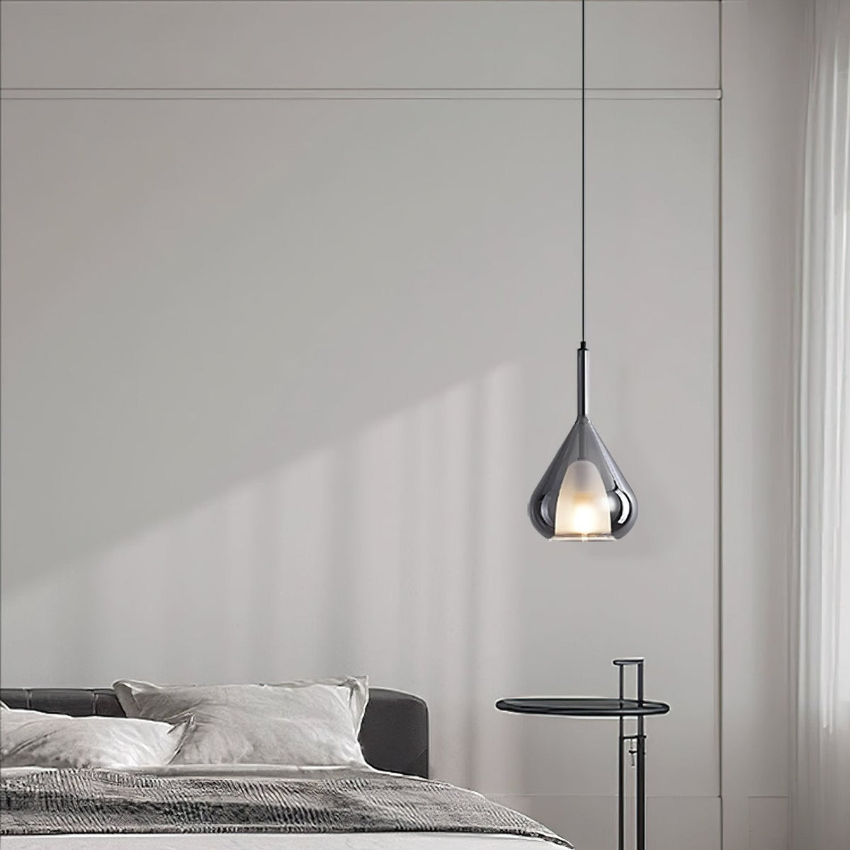 Glass Teardrop Pendant Light