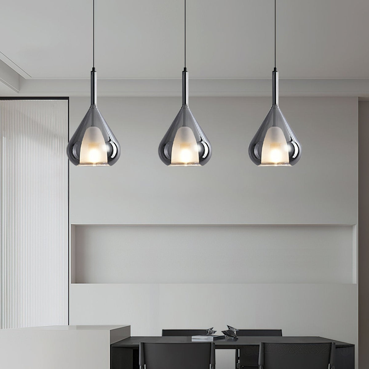 Glass Teardrop Pendant Light