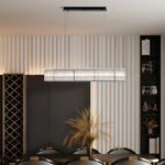 Modern Glass Tube Ring Chandelier for Dining Room and Living Room