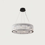 Modern Glass Tube Ring Chandelier for Dining Room and Living Room