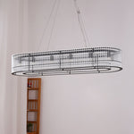 Modern Glass Tube Ring Chandelier for Dining Room and Living Room