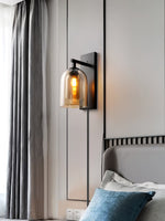 Glass Tubular Plug In Wall Lamp