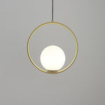 Mila Brass Pendant Swag Light – Hand-Blown Glass & Brass Hanging Lamp