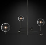 Artisan Glass Globe Mobile Chandelier in Gold, Black, or Chrome