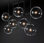 Artisan Glass Globe Mobile Chandelier in Gold, Black, or Chrome