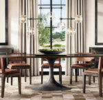 Artisan Glass Globe Mobile Chandelier in Gold, Black, or Chrome