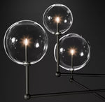 Artisan Glass Globe Mobile Chandelier in Gold, Black, or Chrome