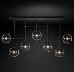 Artisan Glass Globe Mobile Chandelier in Gold, Black, or Chrome