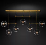 Artisan Glass Globe Mobile Chandelier in Gold, Black, or Chrome