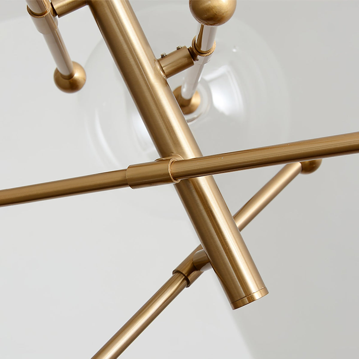 Artisan Glass Globe Mobile Chandelier in Gold, Black, or Chrome