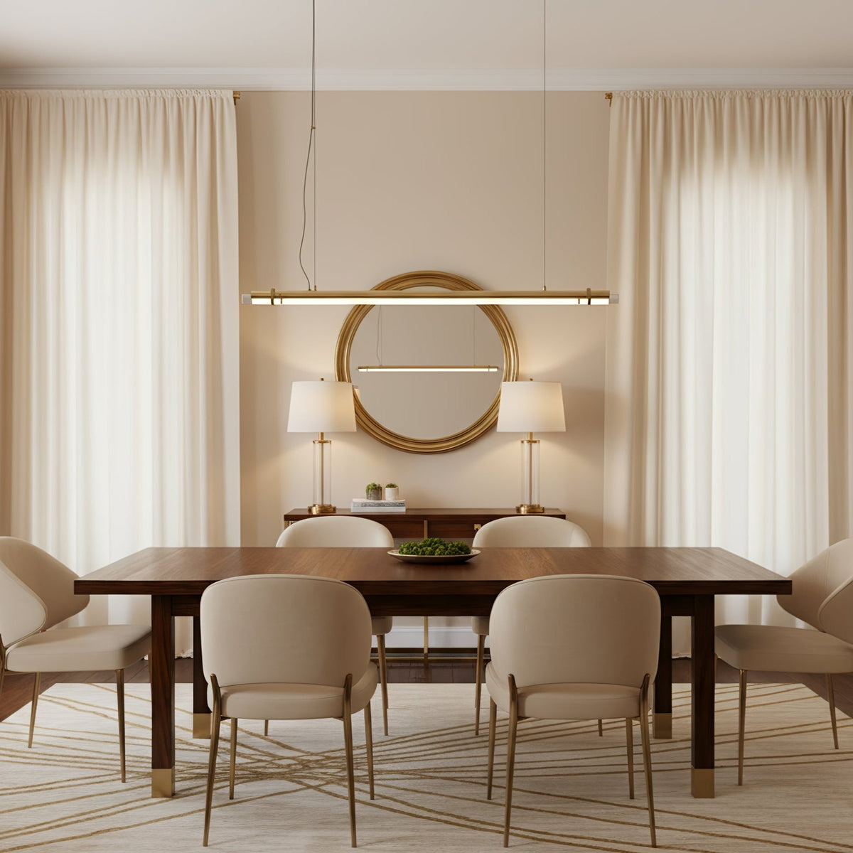 Gleam Bar Linear LED Pendant Light for Modern Interiors