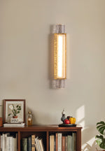Glimmering Gold Wall Sconce with Textured Glass