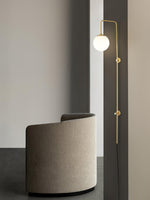 Globe Brass Plug In Wall Sconce