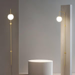 Globe Brass Plug In Wall Sconce