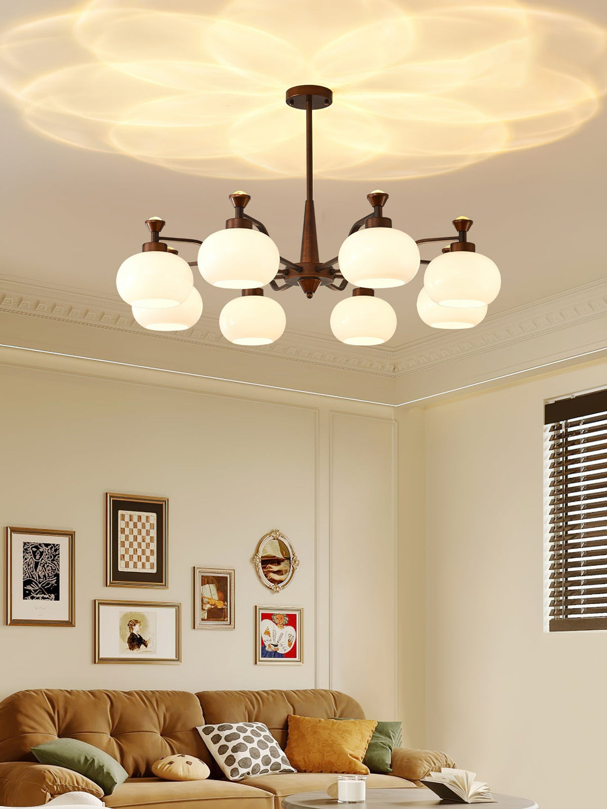 Globe Spotlight Chandelier – Modern Glass Pendant Light for Dining & Living Rooms