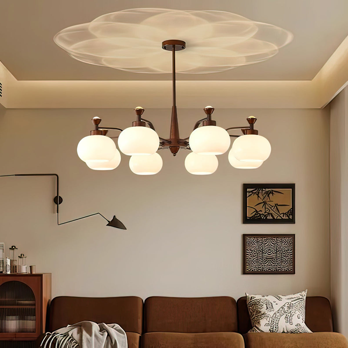 Globe Spotlight Chandelier – Modern Glass Pendant Light for Dining & Living Rooms