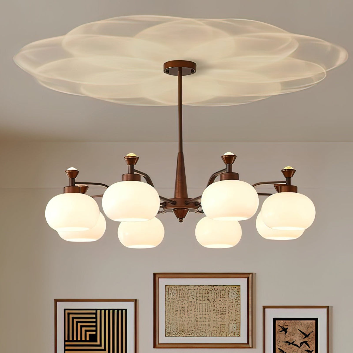 Globe Spotlight Chandelier – Modern Glass Pendant Light for Dining & Living Rooms