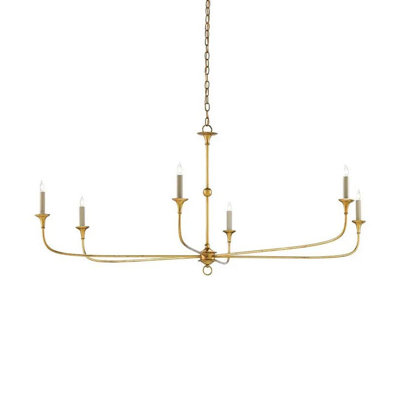 Elara Candle Chandelier – Modern Brass Candelabra Chandelier for Dining Room