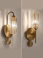 Gold Plate Crystal Wall Lamp