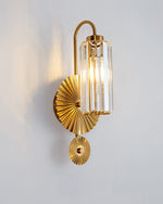Gold Plate Crystal Wall Lamp
