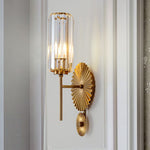 Gold Plate Crystal Wall Lamp