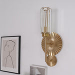 Gold Plate Crystal Wall Lamp