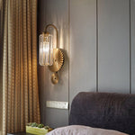 Gold Plate Crystal Wall Lamp