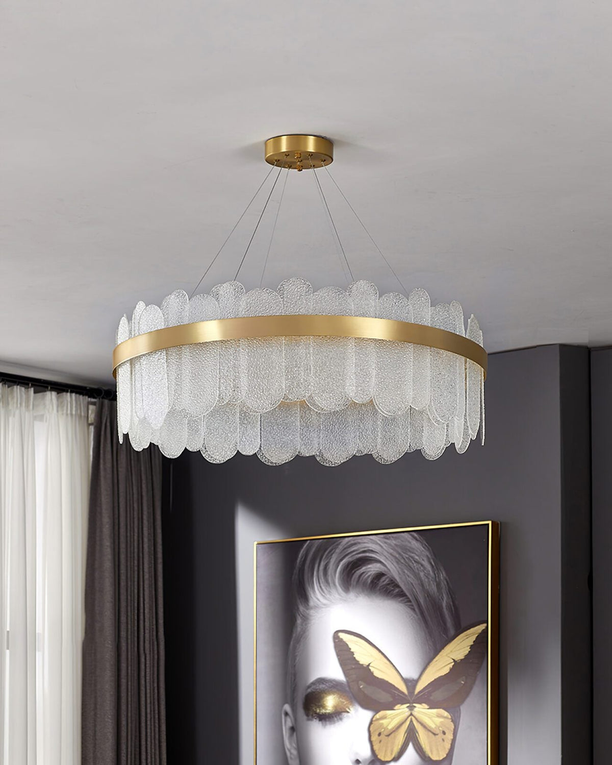 Gold Ring Chandelier