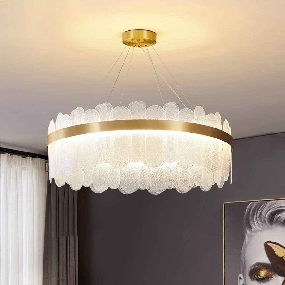 Gold Ring Chandelier