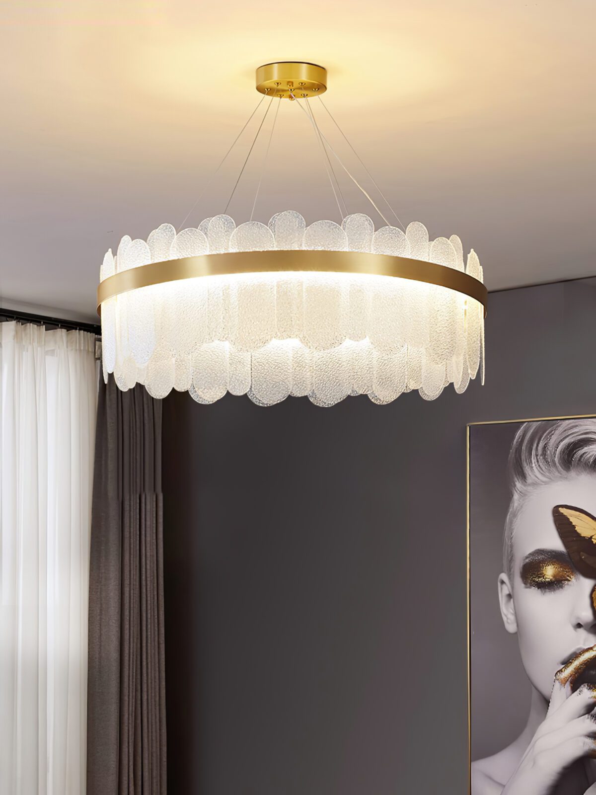 Gold Ring Chandelier