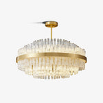 Modern Gold Glass Rod Chandelier for Dining Room and Living Room