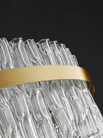 Modern Gold Glass Rod Chandelier for Dining Room and Living Room