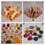 Postmodern Luxury Style Agate Living Room Chandelier
