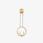 Golden Antler Wall Light